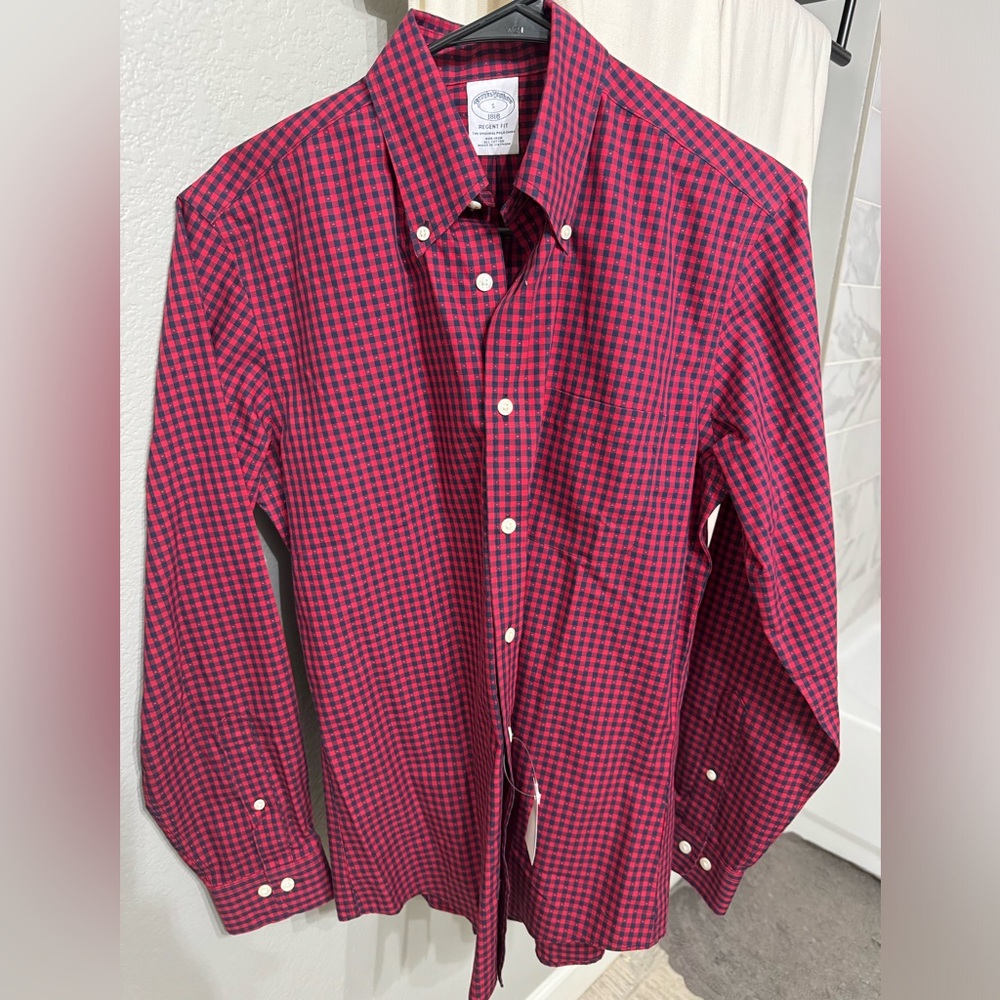 Men’s Small Brooks Brothers Slim Fit Button Down Regent Shirt New With Tags